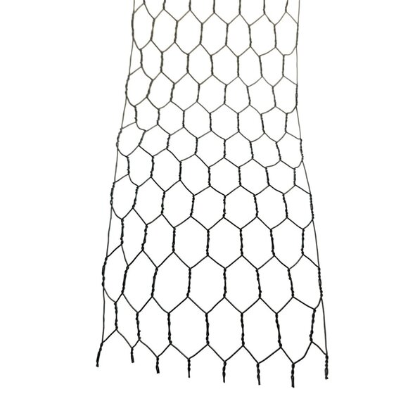 Chicken Wire Ribbon Roll 4 Inches Wide Hexagonal Mesh Black Crafting & Floral De - Picture 2 of 4
